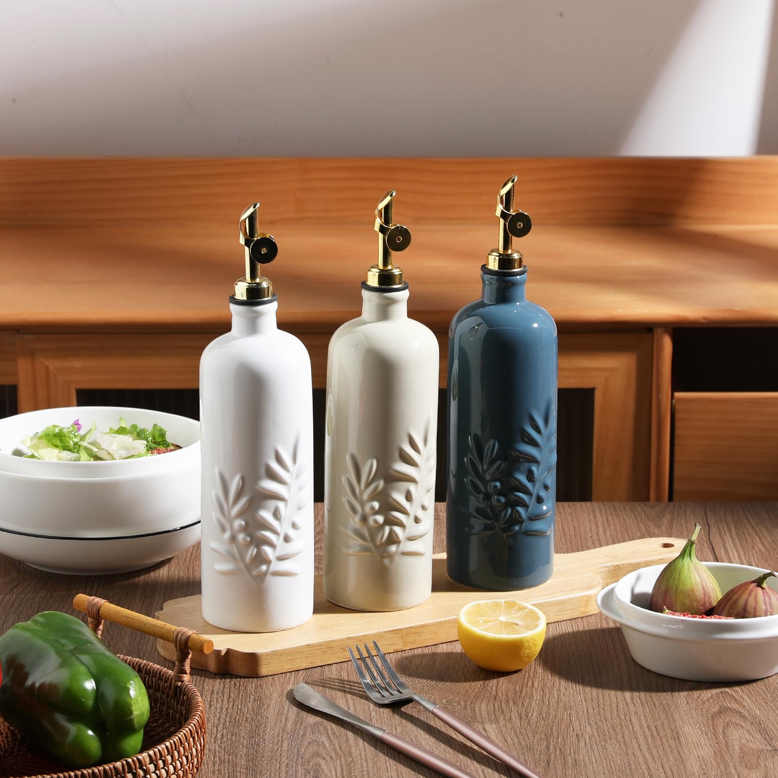 Sweejar beige bottle with gold spout suits modern kitchens
