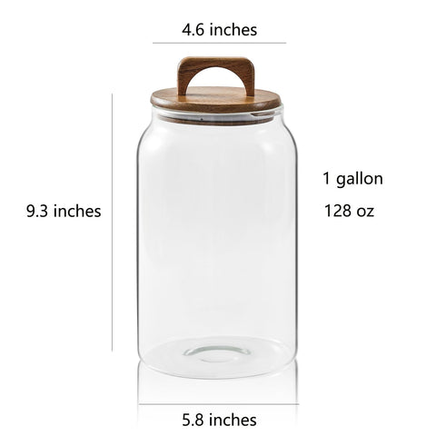 Sweejar clear glass storage jar with airtight lid for freshness