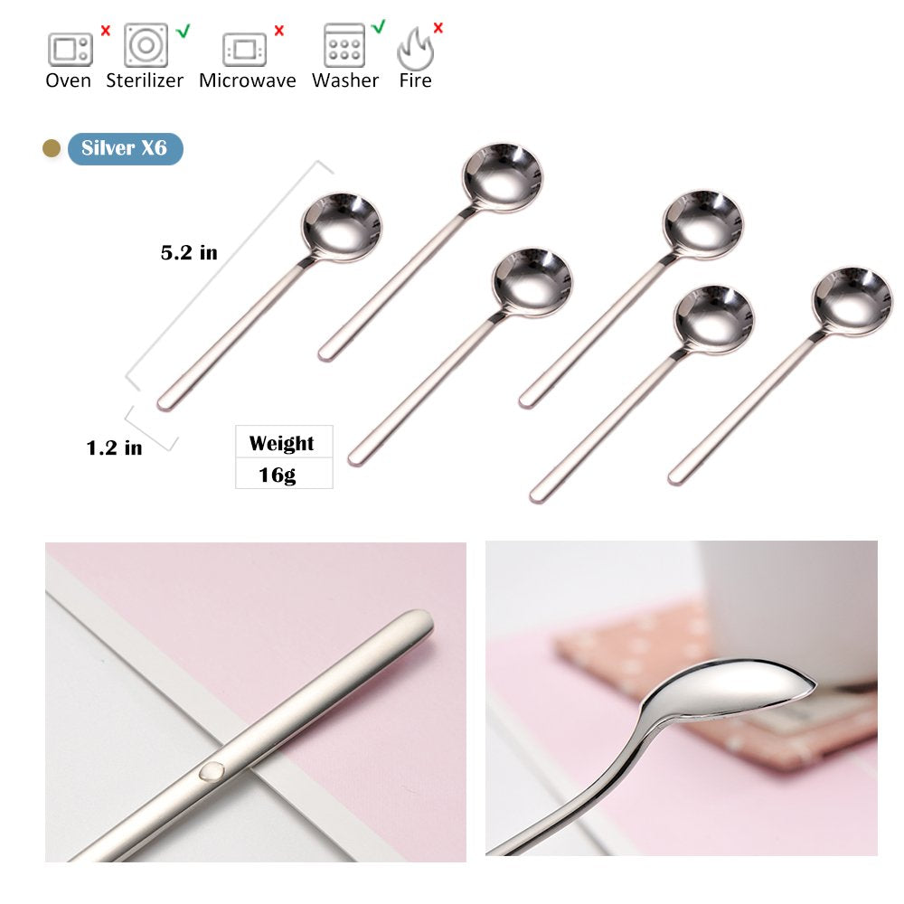 Sweejar coffee stir spoons showcasing 18/8 stainless steel durability