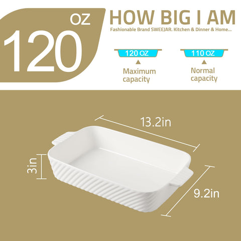 Sweejar family-size lasagna 13x9 is ideal for gatherings.