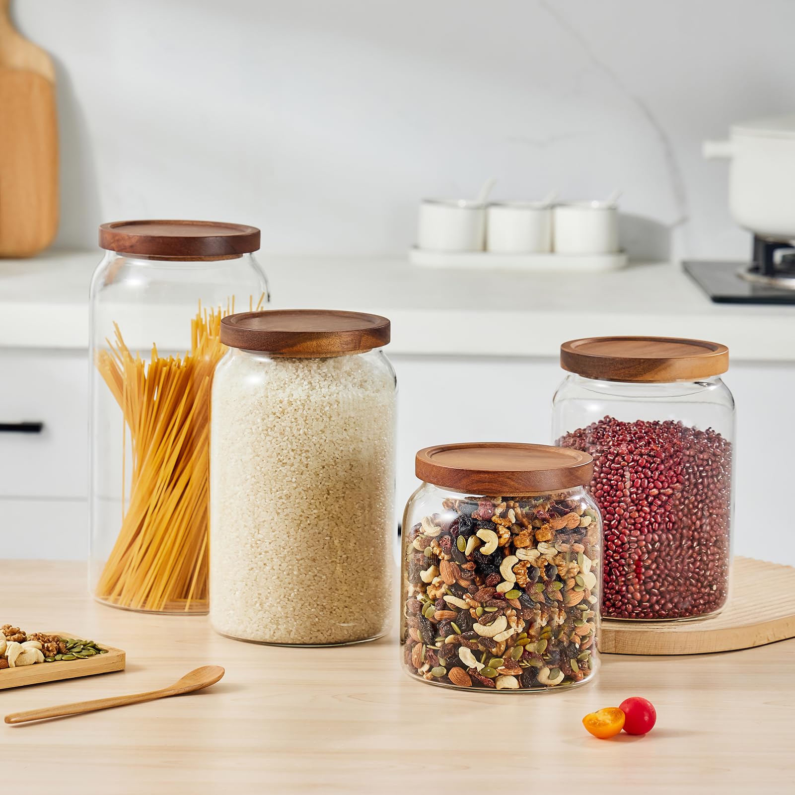 Sweejar glass canister ideal for coffee, tea, and sugar