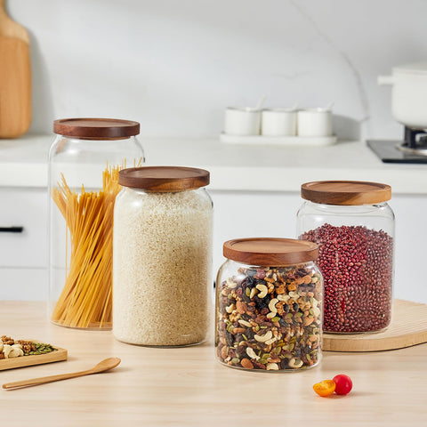 Sweejar glass canister ideal for coffee, tea, and sugar