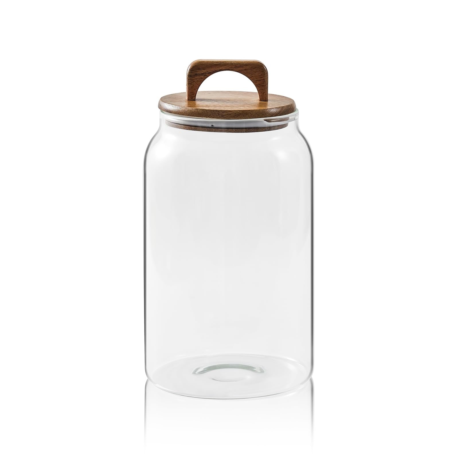 Sweejar large glass jar with wooden lid for pantry organization