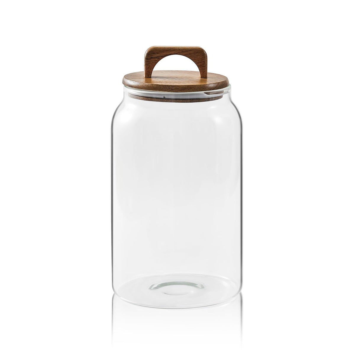 Sweejar large glass jar with wooden lid for pantry organization