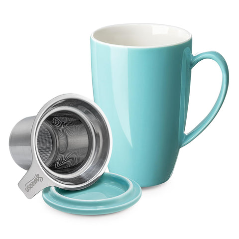 Sweese 15oz tea mug with infuser and lid for flavorful loose leaf tea