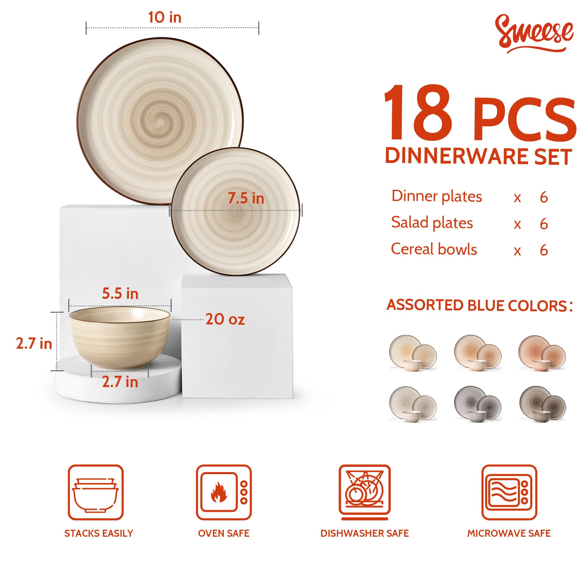 Sweese salad plates 7-5inch ideal for starters and side dishes