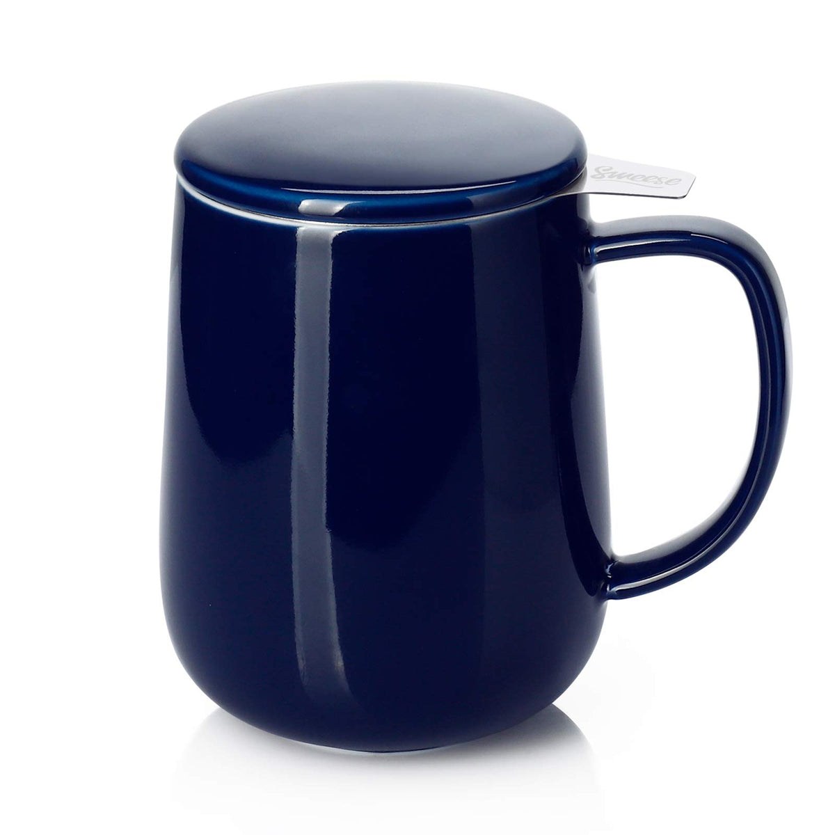 Sweese 20oz teacup infuser lid closeup for easy loose-leaf brewing