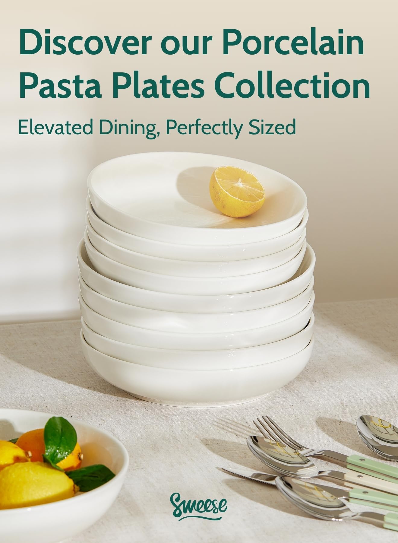 Sweese 22oz pasta bowls dishwasher-safe for easy cleanup.
