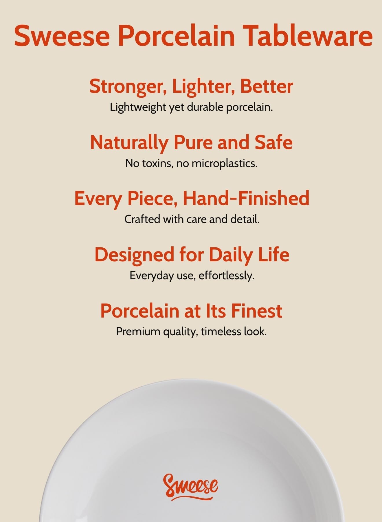 Sweese 22oz porcelain bowls with sauce accents for versatile serving.
