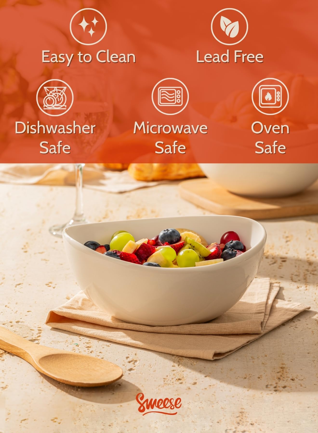 Sweese bowls for daily use with salads or soups.