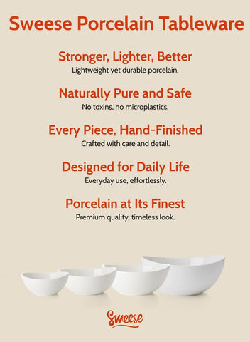Sweese bowls microwave-safe for quick reheating of leftovers.