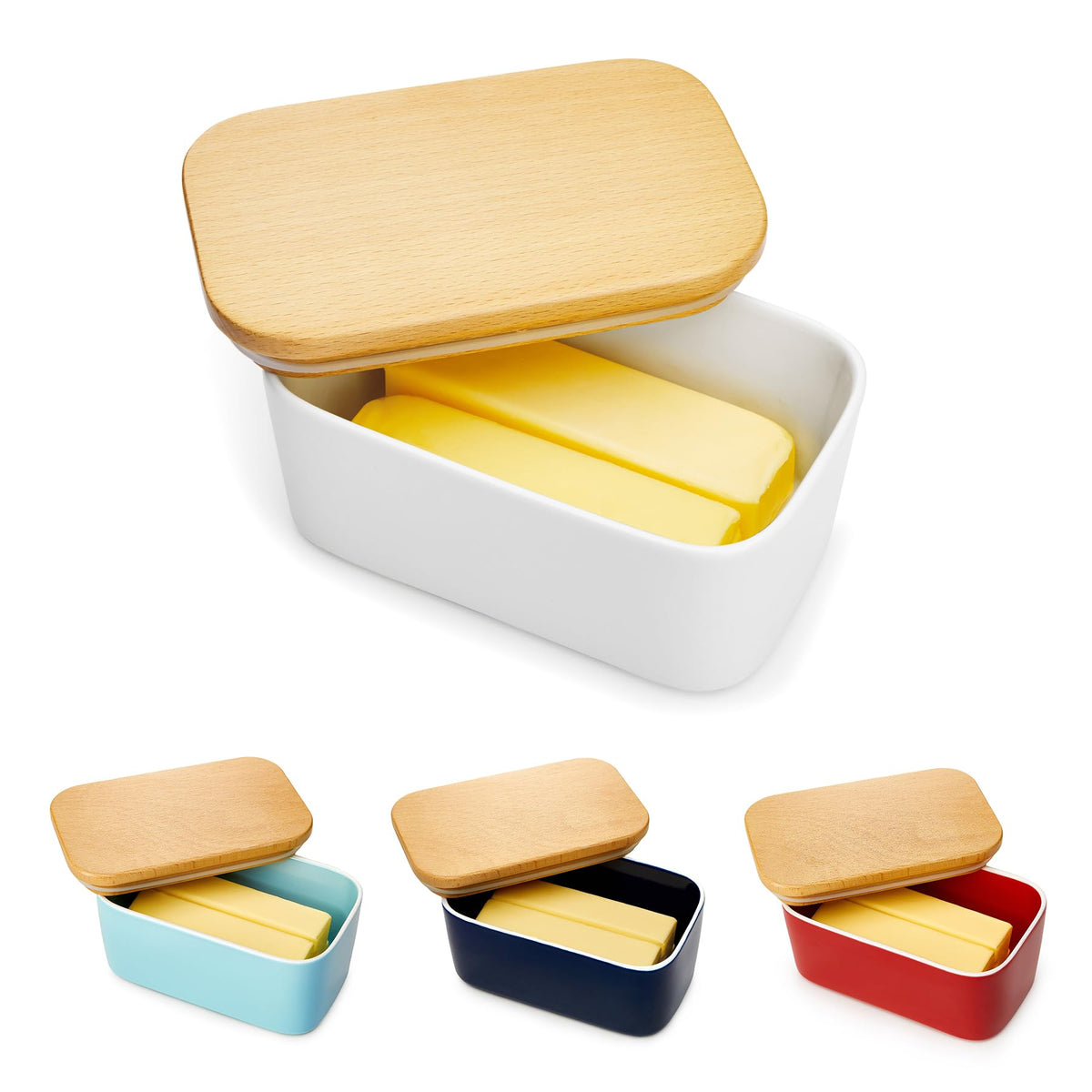 Sweese butter dish ceramic body keeps butter fresh and ready to spread