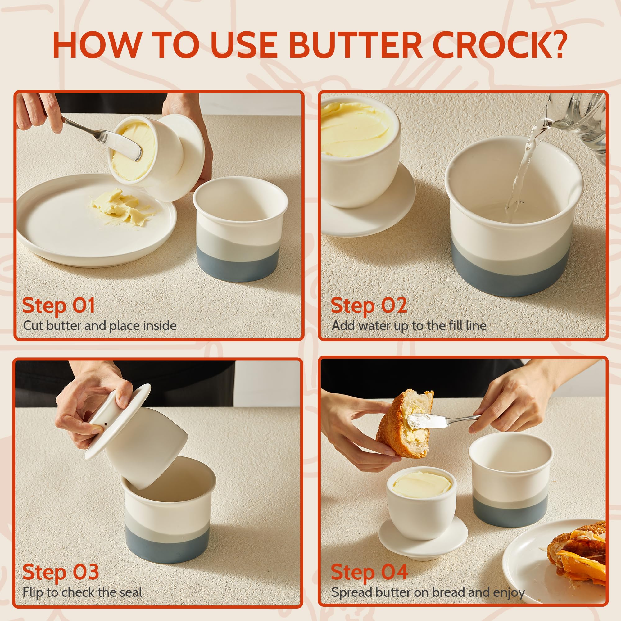 Sweese butter dish ideal for toast, baking, and quick spreads.