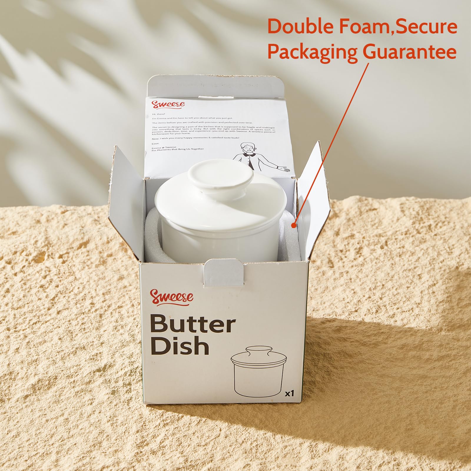 Sweese butter dish presented as a stylish housewarming gift.