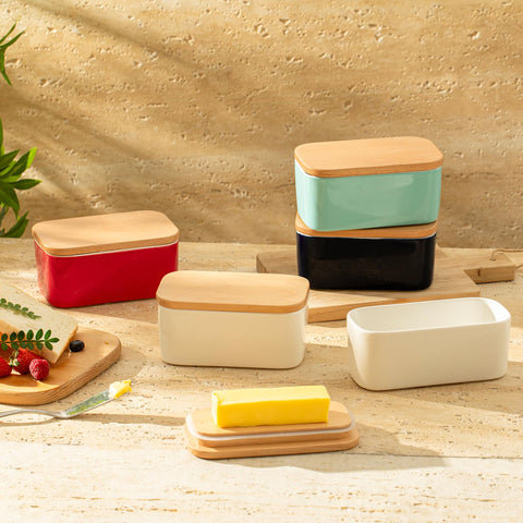 Sweese butter dish supports kitchen organization for sugars and spices
