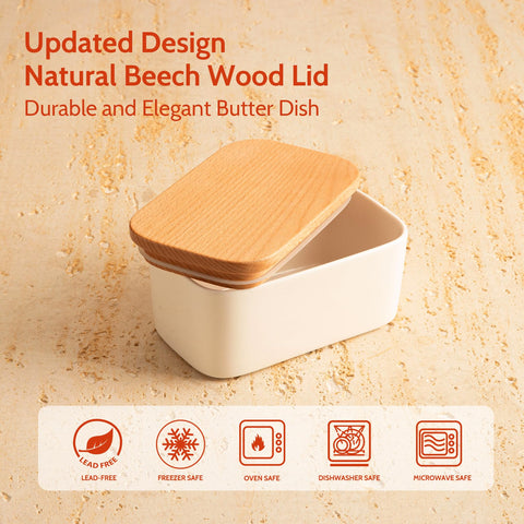 Sweese butter dish with silicone seal lid stays airtight and flavor-free