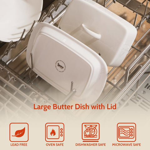 Sweese dish is oven-safe, induction-safe, and dishwasher-friendly porcelain