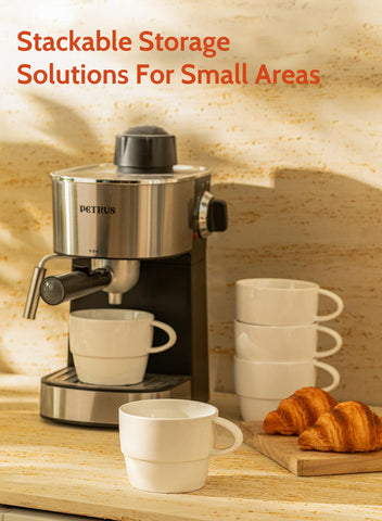 Sweese espresso cups are dishwasher and microwave safe for busy mornings.