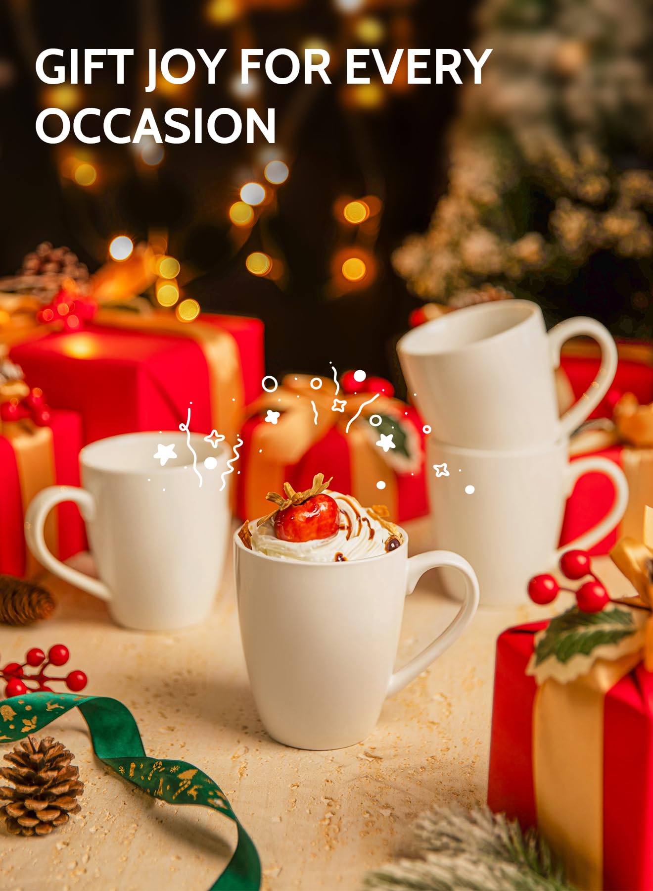 Sweese gift-ready mug set, ideal for birthdays and holidays.