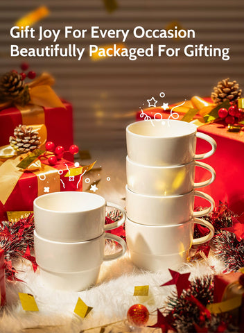 Sweese gift-worthy porcelain cups perfect for coffee lovers at home or cafe.