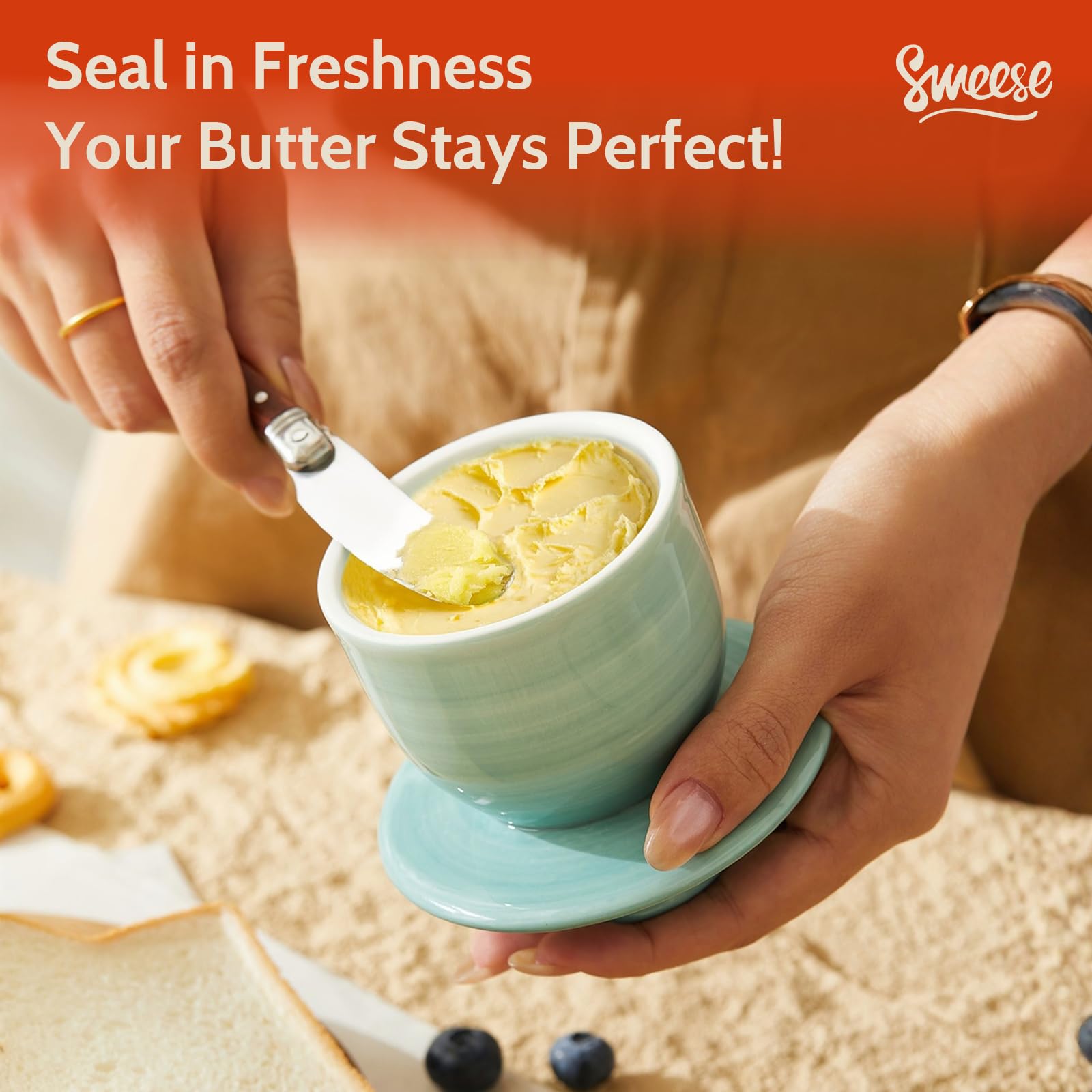 Sweese hand-painted-design adds visual interest to your kitchen counter.