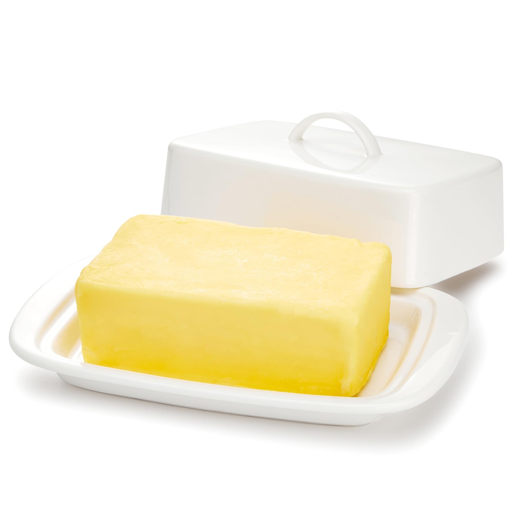 Sweese large butter dish with lid on countertop keeps butter fresh and dust-free