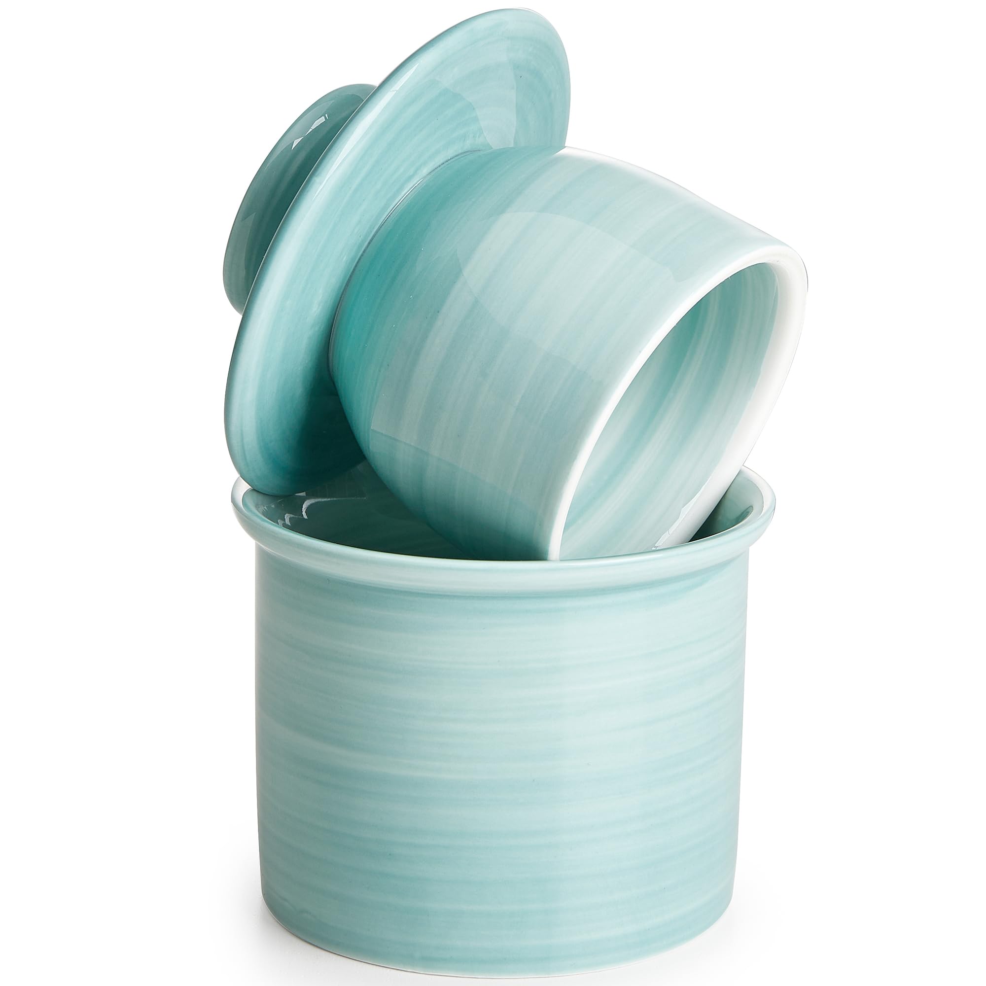 Sweese light-blue butter dish complements modern and traditional kitchen styles.