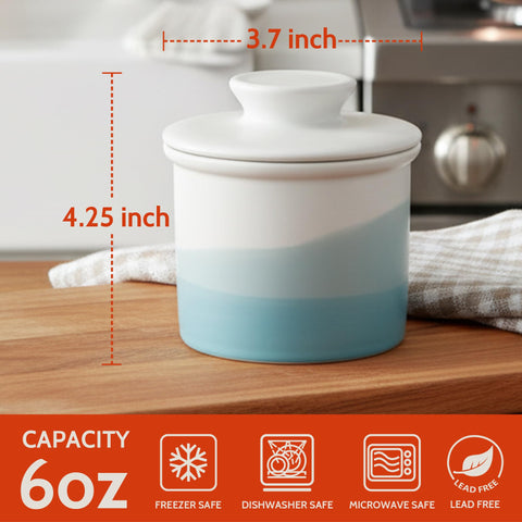 Sweese matte glazed ceramic butter dish adds calm style to countertops.