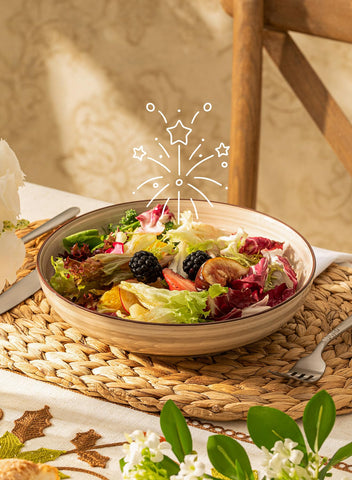 Sweese bowls with lip edges prevent spills during sauces