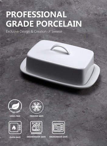Sweese porcelain butter dish with smooth finish complements modern kitchens