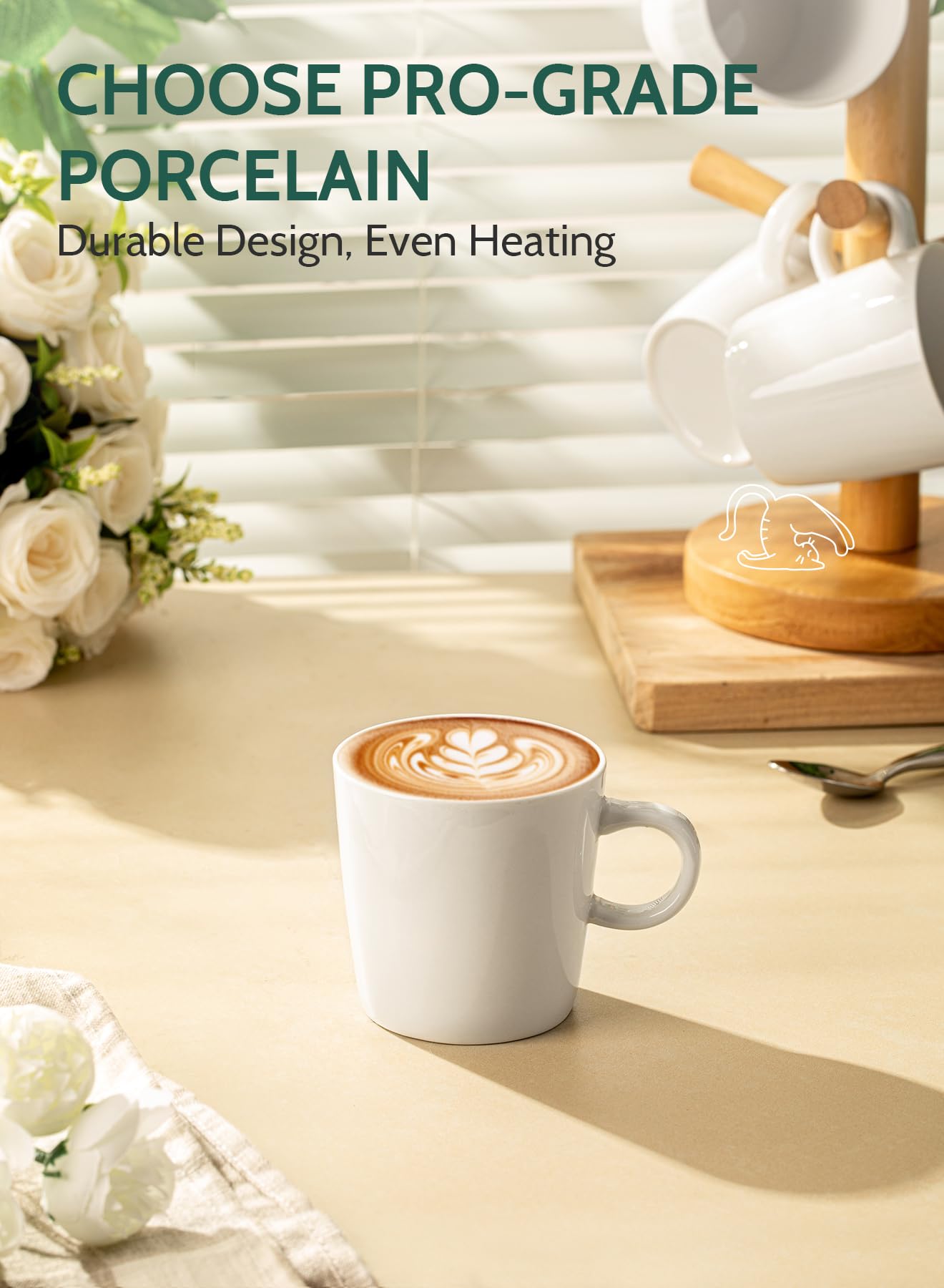 Sweese porcelain espresso cups petite design for home cafe use