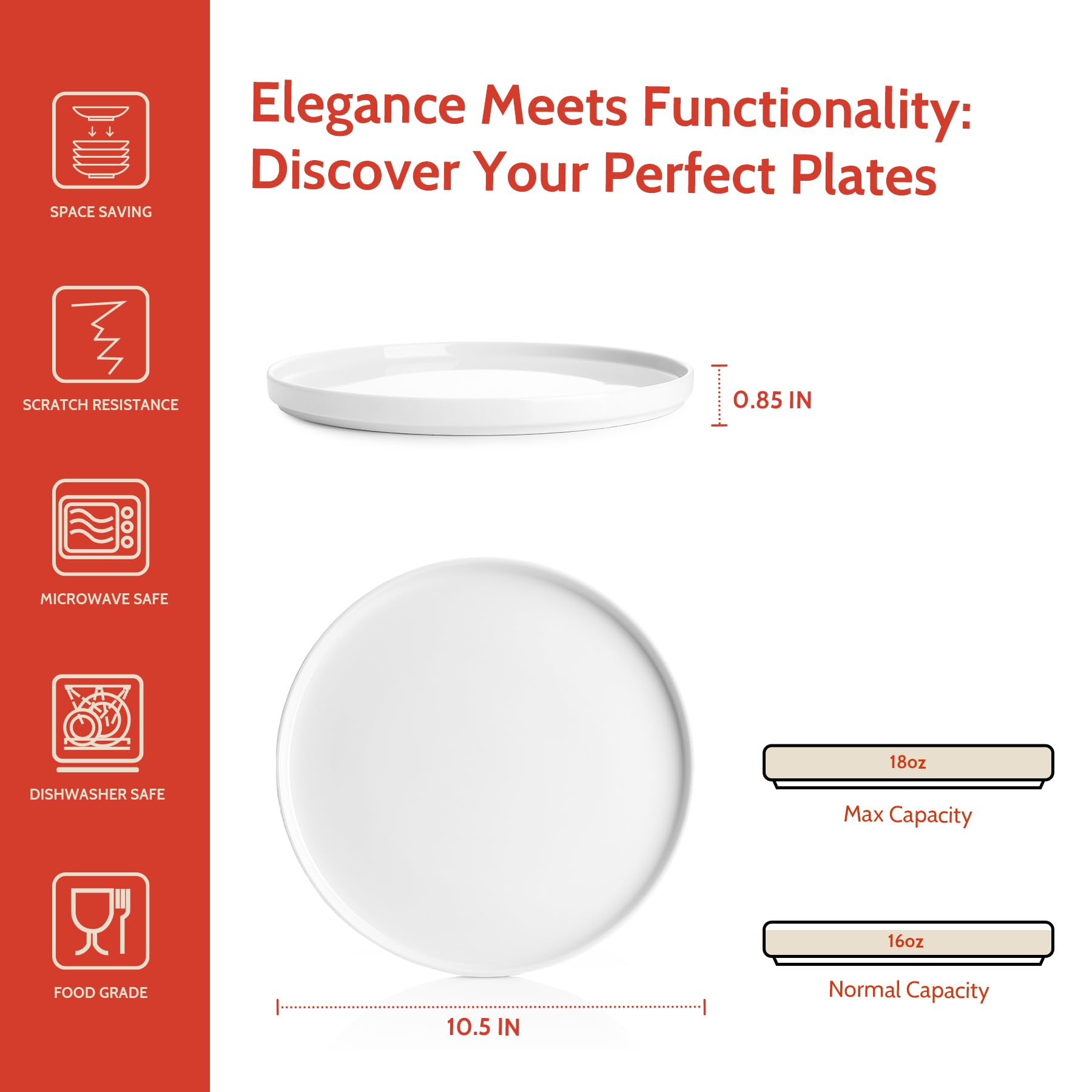 Sweese plate demonstrated as dishwasher-safe for quick cleanup after meals.