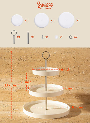 Close-up of Sweese porcelain plates with smooth glaze for serving.