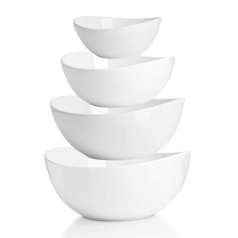 Sweese porcelain serving bowls set 10oz ideal for snacks and meal prep.