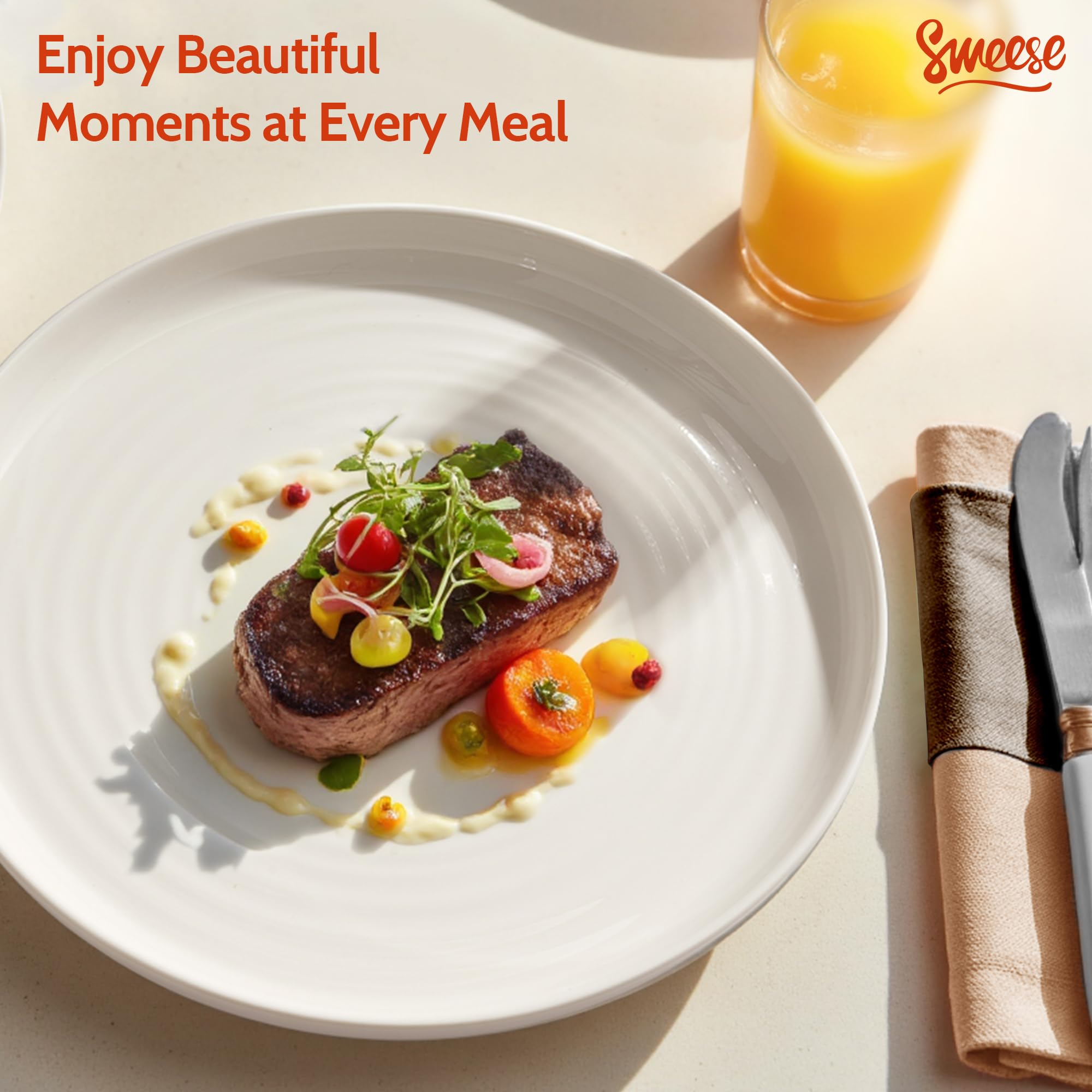 Scratch-resistant porcelain keeps surfaces pristine after daily use.