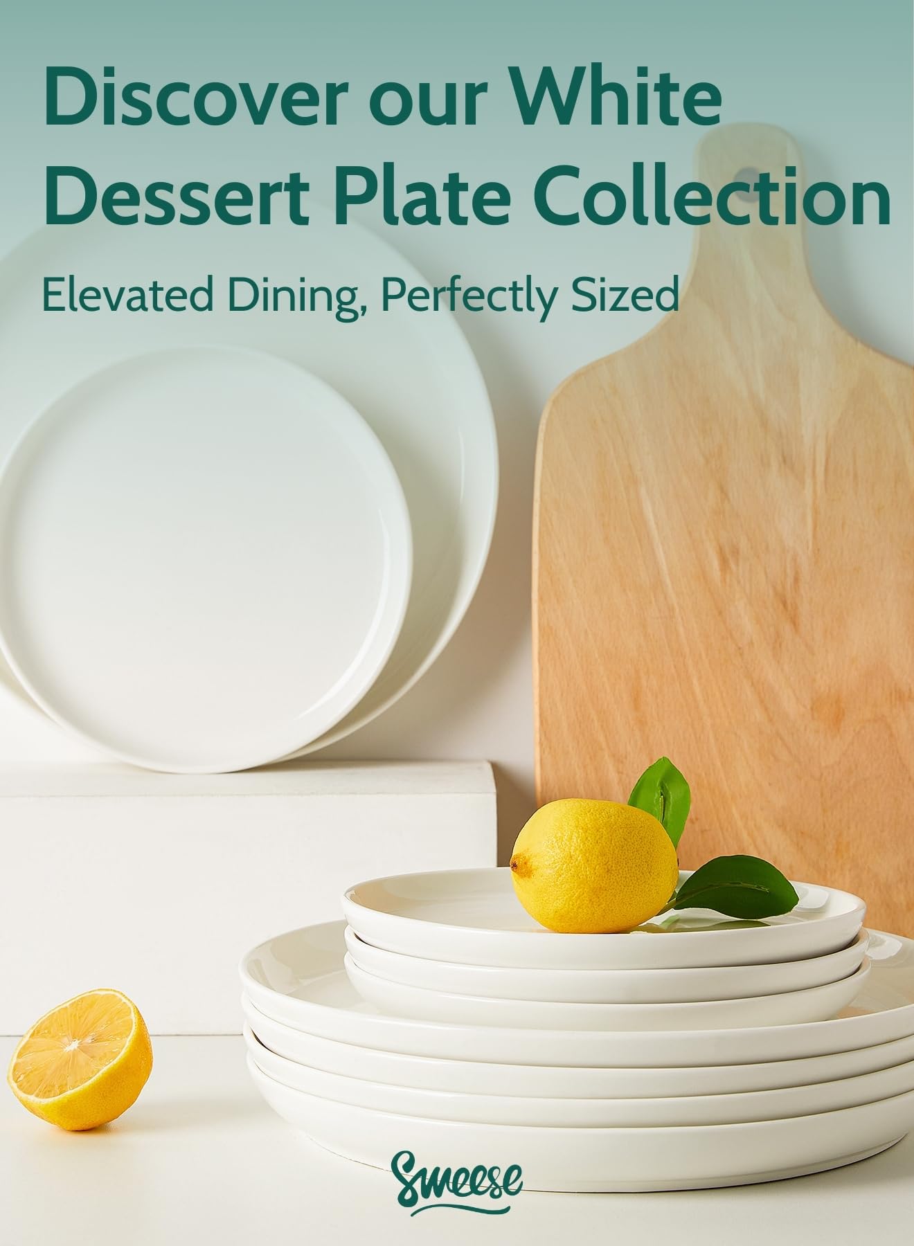 Sweese scratch-resistant porcelain plate stays pristine during busy meals.