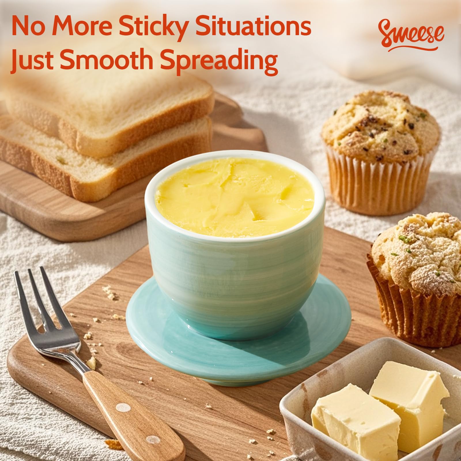 Sweese soft-butter-maintainer keeps butter at the perfect spreadable temperature.