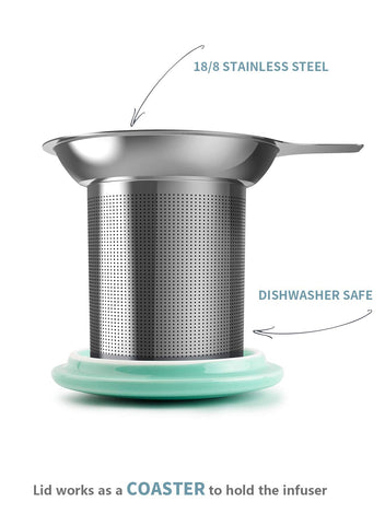 Sweese porcelain mug is microwave and dishwasher safe for quick cleanup.