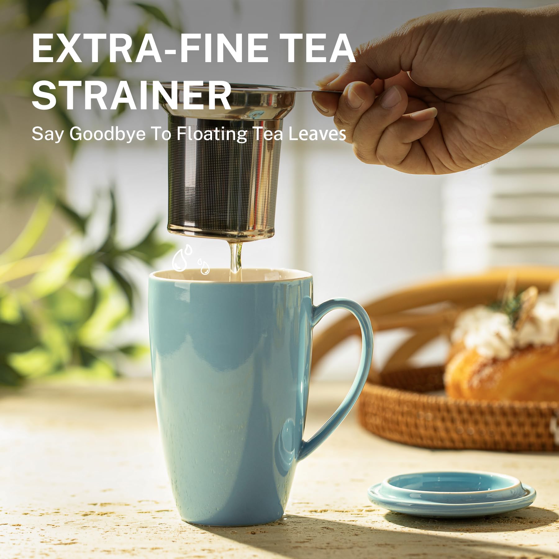 Sweese mug with extra-fine infuser for clean brews