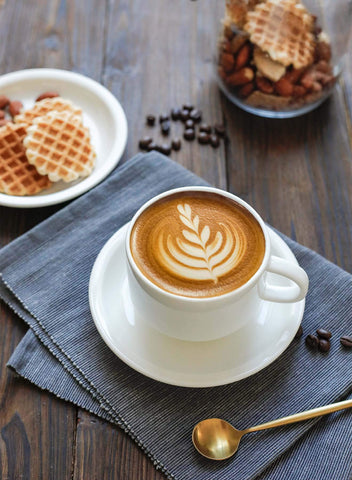 Sweese oven-safe porcelain cups ideal for reheating beverages at home.