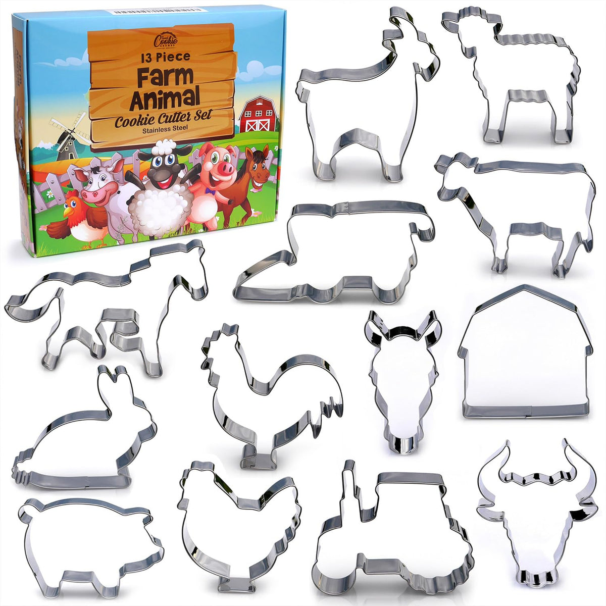 Sweet Cookie Crumbs barn cutter for charming farm-themed cookies and party treats.