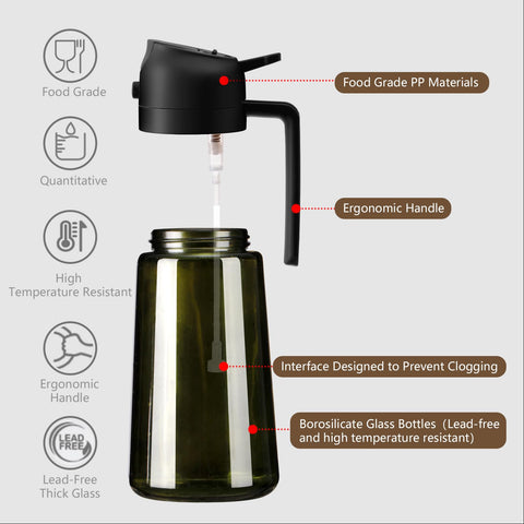 SWEET VIEW 2in1 design enables pour and spray for versatile food prep.