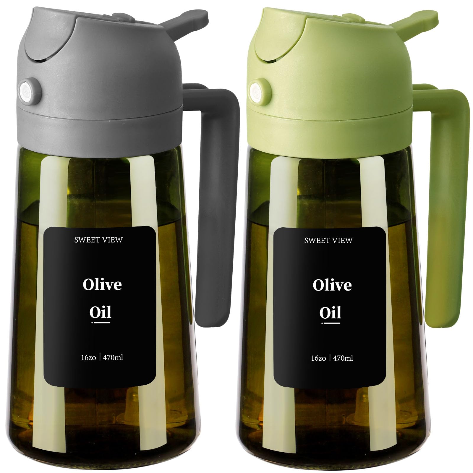 Sweet View olive oil dispenser pour bottle for precise kitchen pouring and controlled oil use.