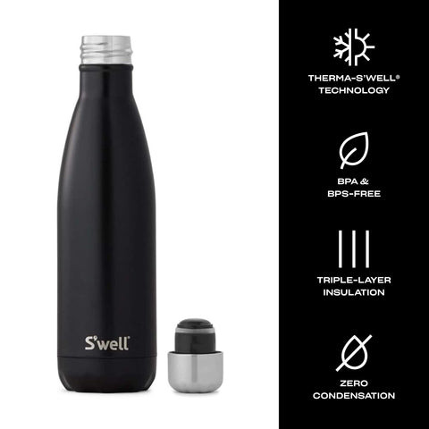 S’well 17oz bottle highlighting BPA-free stainless steel for safe hydration.