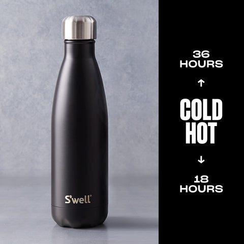 Close-up of condensation-free exterior on the S’well 17oz bottle.