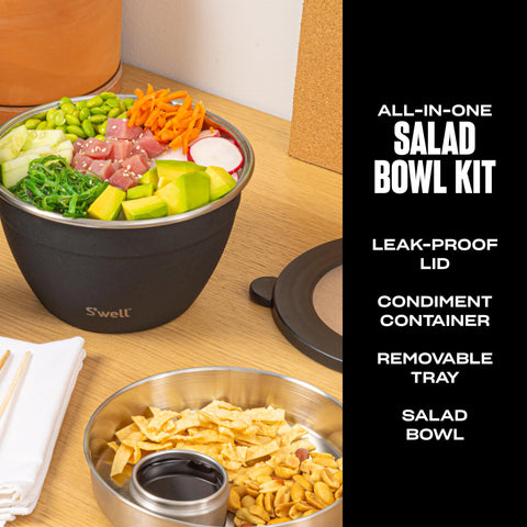 Removable tray for organized serving with the S'well kit.