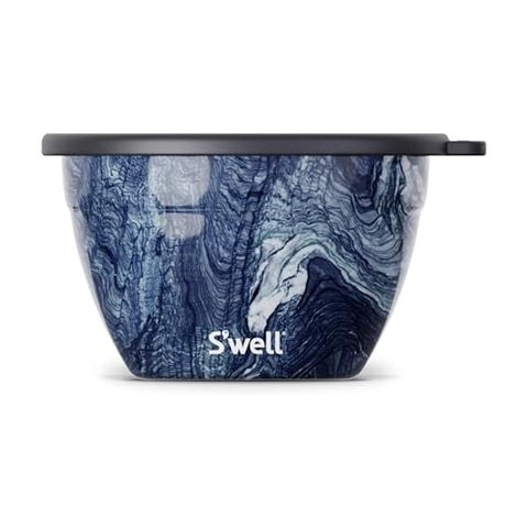 S’well 64oz azurite salad bowl with built-in tray for easy meal prep.