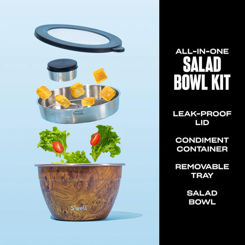 Removable tray shown for organized meal prep and toppings in the kit.