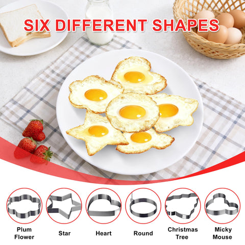 SWETON Egg Molds Christmas tree shapes brighten holiday morning trays