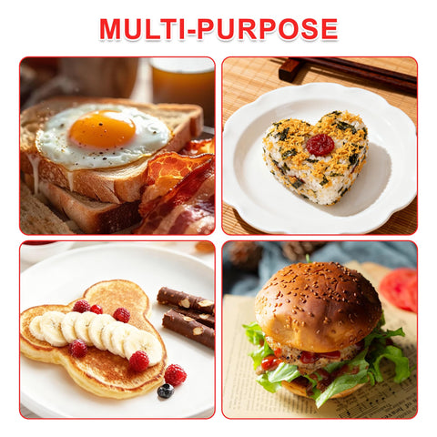 SWETON Egg Molds round shapes top view ensures even batter distribution